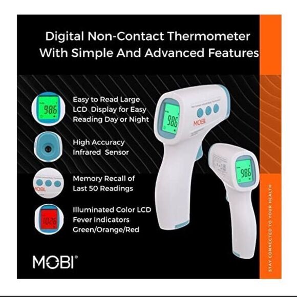 MOBI - Baby Non-Contact Forehead Digital Thermometer - Picture 3 of 8